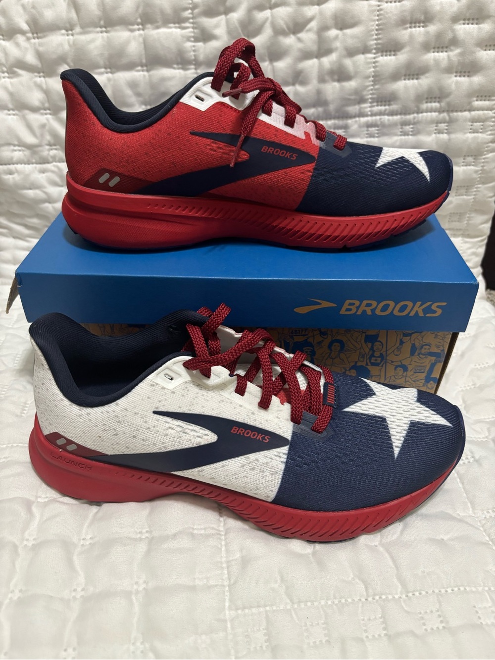 New Brooks Launch 8 Shoes Women’s Size 9 Texas Star Flag USA Running 1203451B621